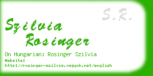 szilvia rosinger business card